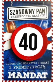 Yeku Karnet Urodziny 40 mskie JCX - 011