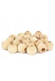 Brewis Koraliki drewniane naturalne 18mm KDN-1