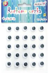 Aliga Ruchome oczka samoprzylepne 12mm 25 szt