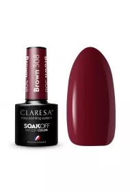 Claresa Soak Off UV/LED Brown lakier hybrydowy 308 5 g