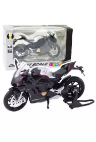 Motocykl metalowy ze �wiat�em i d�wi�kiem 1:12 LeanToys