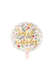 PartyDeco Balon foliowy Happy Birthday jasny r�owy 45cm