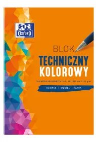Oxford Blok techniczny A3 kolorowy 10 kartek