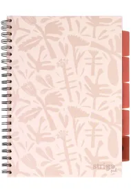 Strigo Ko�ozeszyt Pads A4 Floral be�owy kratka 100 kartek