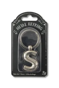 If Silver Letter Keyring - brelok do kluczy litera S