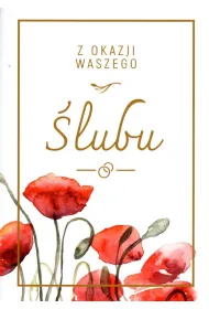 Art Nuvo Karnet B6 �lub z�ocony czerwone maki S143