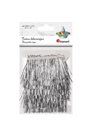 Titanum Ta�ma z fr�dzlami plastikowymi srebrna 40mm x 1m