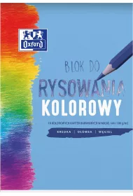 Oxford Blok rysunkowy A4 kolorowy 10 kartek