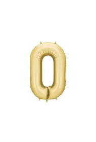 PartyDeco Balon foliowy cyfra 0 z�oty 86cm