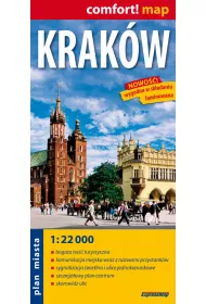 Krak�w laminowany plan miasta 1:22 000