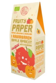 Diet-Food Papier owocowy - jabko + morela + rabarbar 25 g Bio