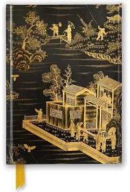 Flame Tree Notatnik A5 linia TW Chinese Lacquer Black & Gold