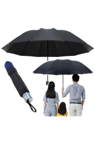 Parasol sk�adany 12-�ebrowy pokrowiec granat 110cm