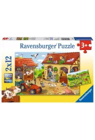 Puzzle 2 x 12 el. ycie na wsi Ravensburger