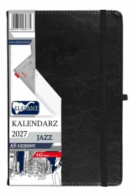 Kalendarz 2027 Jazz A5 dzienny czarny