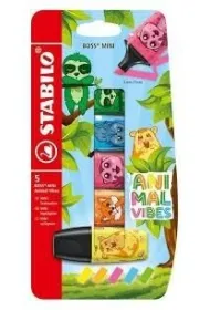 Zakreslacz mini 5kolor�w Animal Vibes etui STABILO B-62416-10