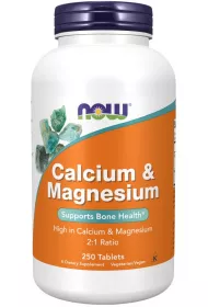 Now Foods Calcium & Magnesium - Wap 500 mg i Magnez 250 mg Suplement diety 250 tab.