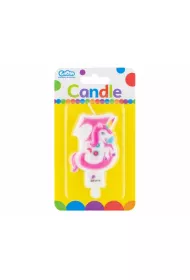 Godan �wieczka cyferka 3 z Jednoro�cem PF-SCJ3 7,8 cm