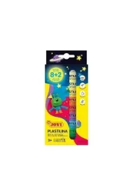 Jovi Plastelina 15g 8 basic kolor + 2 wiecce w ciemn
