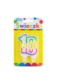 �wieczki �wieczka cyferka z kropeczkami 18