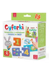 Cyferki. Ksi��eczka z naklejkami i puzzle do pary