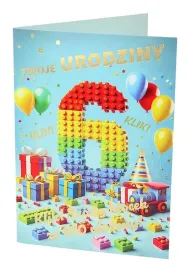 Nero KARNET URODZINY 6 B6 Z KOP NER A-041 FOL