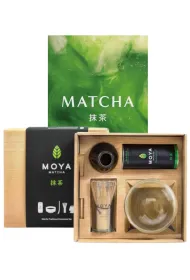 Pakiet: Matcha. Kuchnia, energia, harmonia, Zestaw ceremonialny do matchy ze szklan� czark�