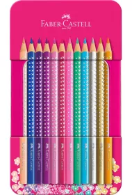Faber-Castell Kredki o��wkowe Sparkle w metalowym opakowaniu 12 szt.