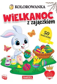 Wielkanoc z zaj�czkiem. Kolorowanka z naklejkami