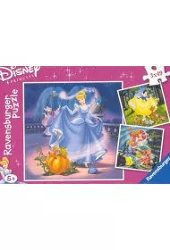 Puzzle 3 x 49 el. Krlewna nieka, Kopciuszek i Arielka Ravensburger