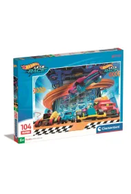 Puzzle 104 el. SuperColor. Hot Wheels Clementoni