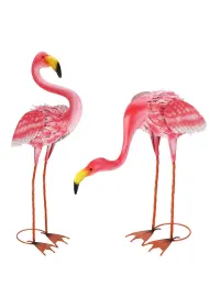 ProGarden Zestaw rowych flamingw do ogrodu