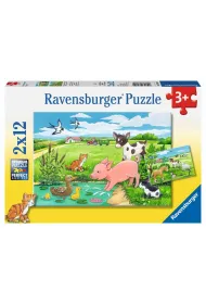 Puzzle 2x12 Baby Farm Animals Ravensburger