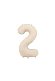 PartyDeco Balon foliowy 2 jasny be� 86cm