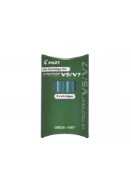 Pilot Naboje do V5/V7 zielone 3 szt.