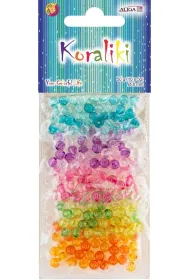 Aliga Koraliki plastikowe 8mm 10 kolor�w x 5g