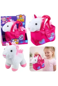Pliszkowa maskotka Jednoro�ec w torbie 25cm LeanToys