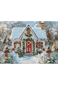 Ideyka Diamentowa mozaika - �wi�teczny dom 30x40cm