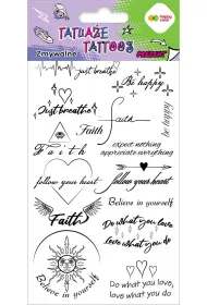 Tatua�e zmywalne Words HAPPY COLOR