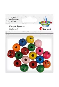 Titanum Koraliki plastikowe okr�g�e z twarz� 18 szt.