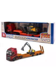 Bburago model haulers construction volvo fh16 globetrotter ec220e 1:43