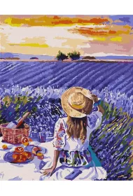 Ideyka Malowanie po numerach - Piknik lawendowy 40x50cm