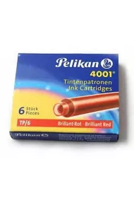 Pelikan Naboje kr�tkie czerwone 6 szt.