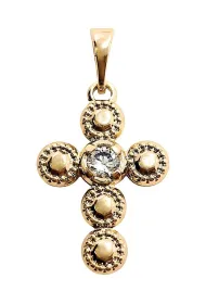 Zawieszka Krzy�yk z Cyrkoni� 21x14mm