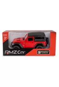 RMZ City Jeep Wrangler Rubicon 2021 Soft Top czerwony w skali 1:35 Daffi