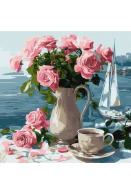 Ideyka Malowanie po numerach - Poranne r�e 40x40cm