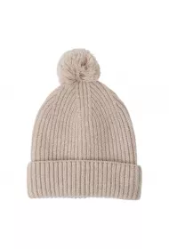 Lodger Czapeczka z weny merino 100% beowa Beige 1-2 lata