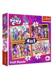 Puzzle 4w1 Poznaj kucyki Pony TREFL