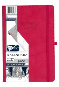 Kalendarz 2027 Jazz A5 tygodniowy r�owy