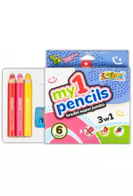 Penmate Kolori Moje pierwsze Kredki Super Jumbo + temper�wka 6 kolor�w